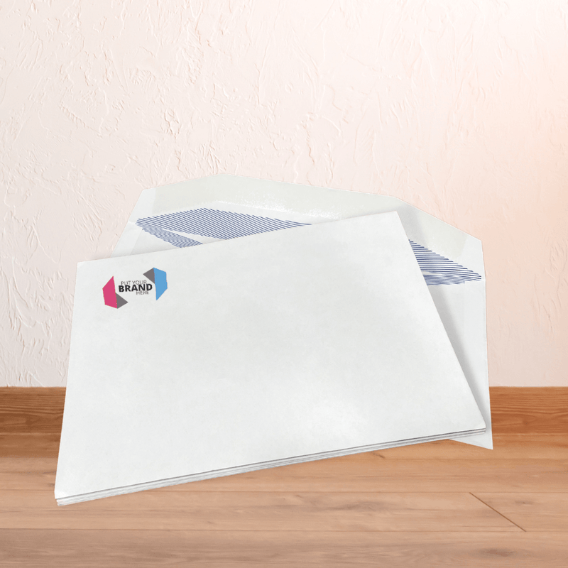 Custom Printed Franking Logo Folding Inserting Machine Gummed Envelopes