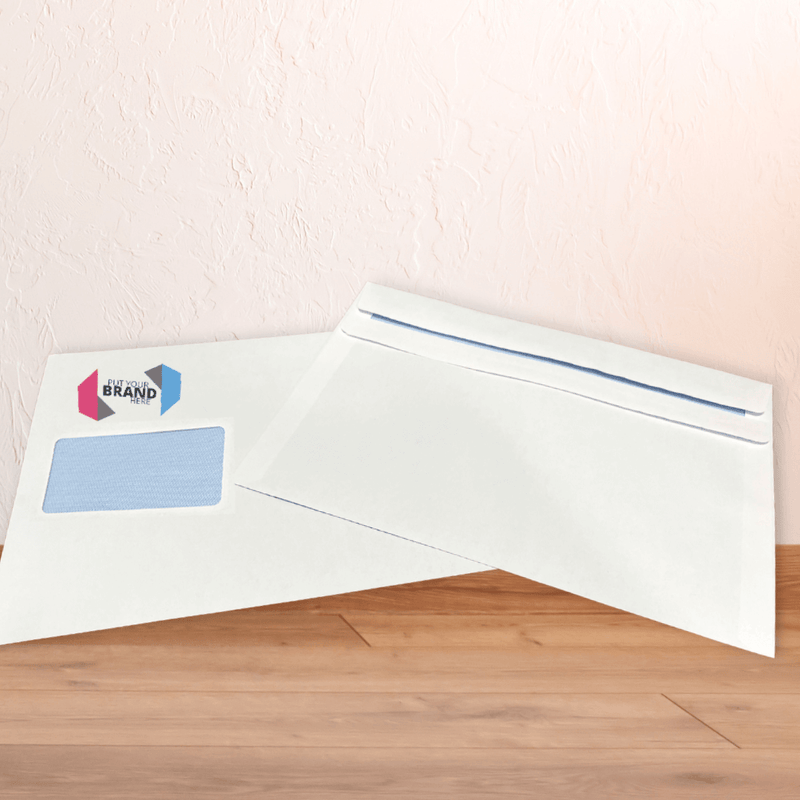 Custom Printed Franking Logo Self Seal Envelopes Printed Sample